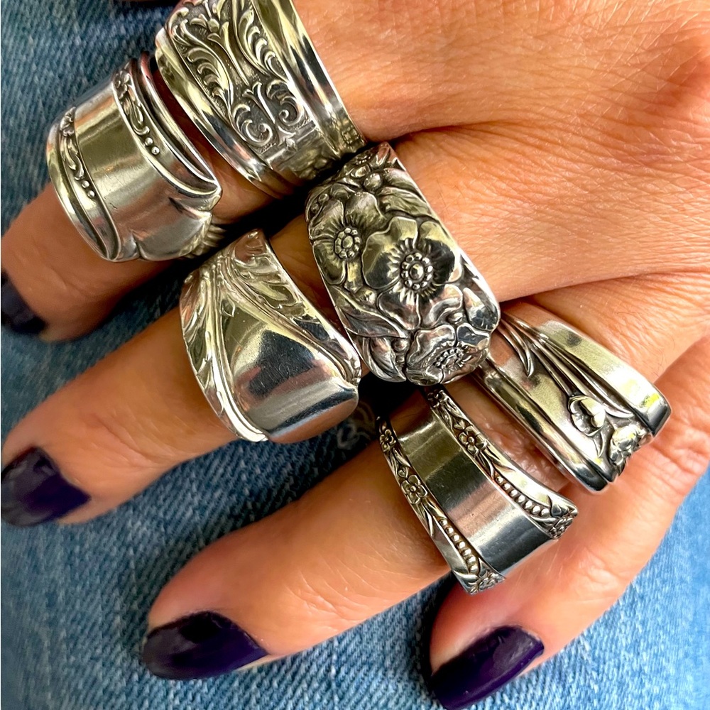 VINTAGE SPOON RINGS - BLOSSOM - Picture 3 of 5